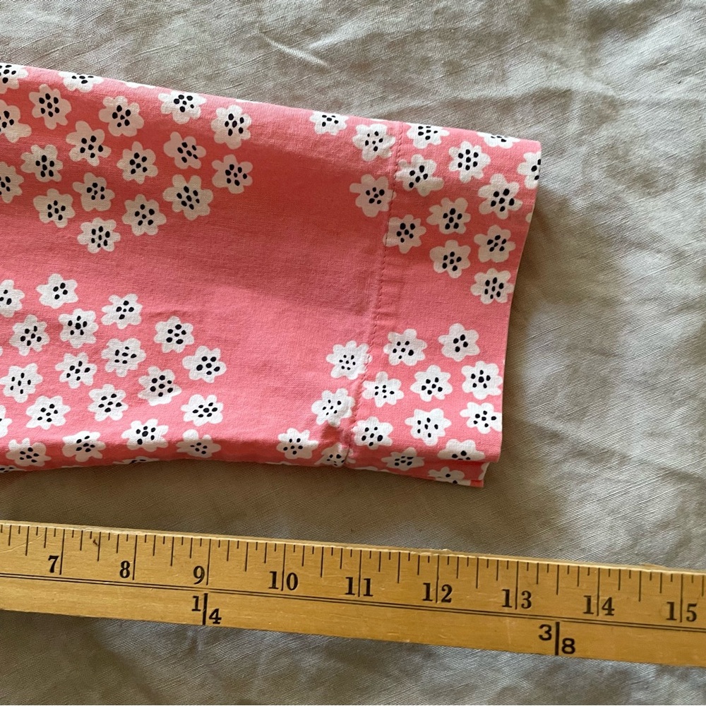 Marimekko Floral Button-Up Top in Coral Pink and White size M - Picture 6 of 12